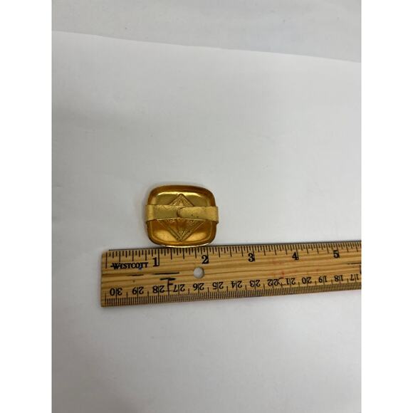 Vintage Gold Brass Boy Scout Neck Scarf Tie Slide Bolo Holder Cub Scouts - Picture 4 of 5